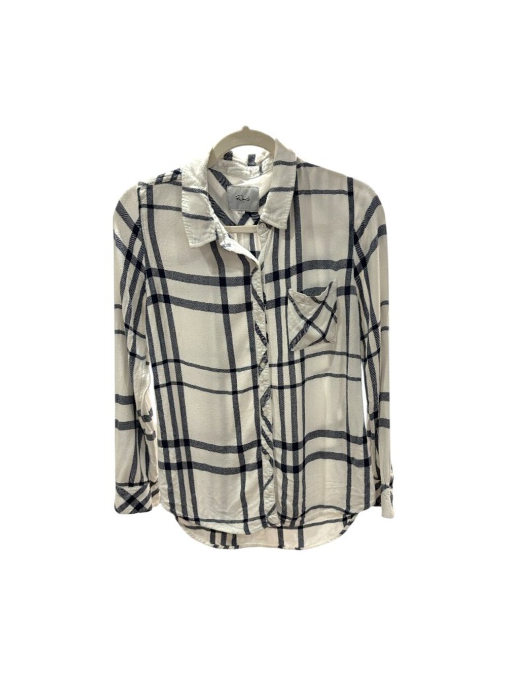 Rails White and Black Plaid Hunter Button-Down Shirt - Size S
